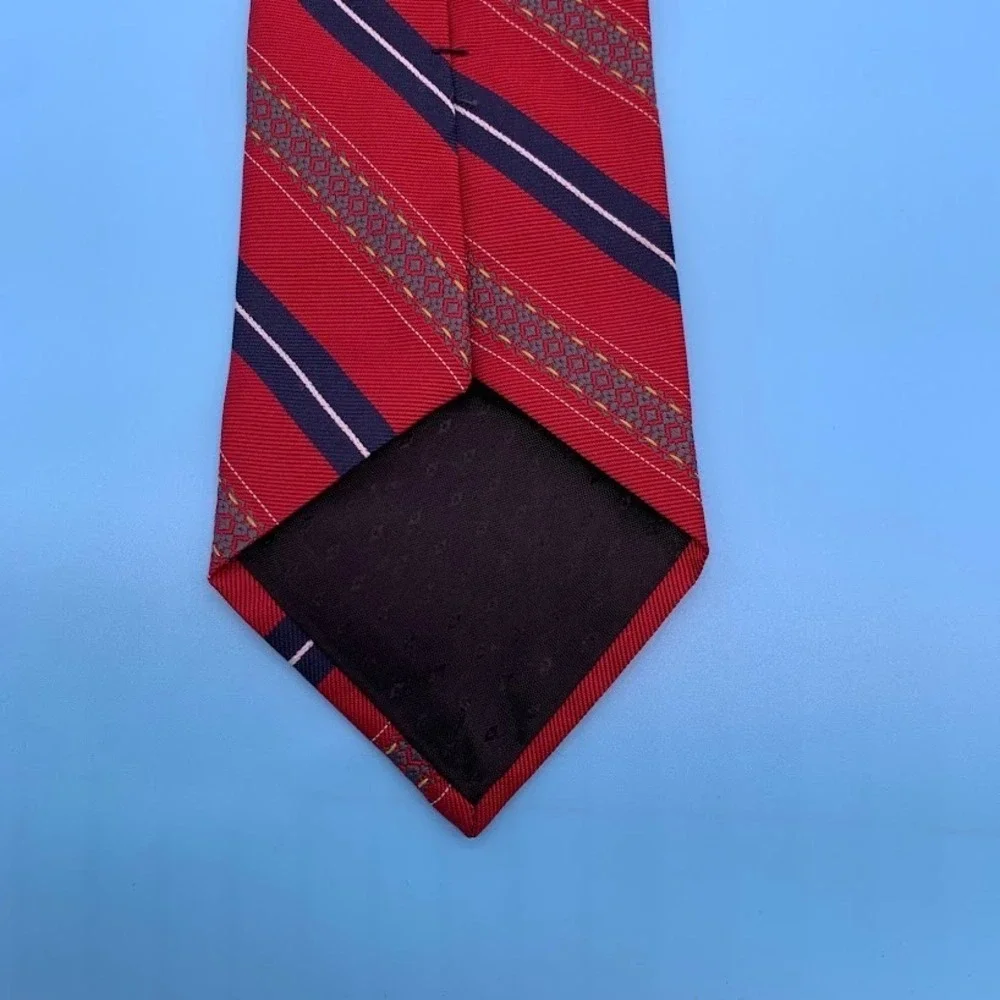 Vintage Ketch Red Striped Men's Classic Neck Tie Preppy Made in USA